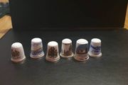 Assortment of Fine Bone China Thimbles British Cities &amp; An Odd Country or 2