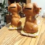 Vintage Foreign Dogs piggy bank  money box porcelain gift present Image 6