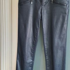 TREND by Miss Captain waxed navy skinny jeans Sz 38 (10/12UK) - Bnwot Rrp 79