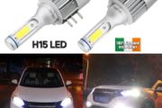 2pcs H15 LED Hi/Lo Car Headlight Bulbs HID 12V 6000K Light Bulbs White