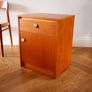 Mid Century Teak Single Bedside Locker / Cabinet 1960s Vintage Retro Image 2