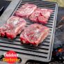 Pre Seasoned Cast Iron Reversible Griddle Grill Pan with Handles for Gas Stovetop Open Fire Oven, 43.18  24.89CM (17x9.8) - One Tray, Scrapers Included Image 5