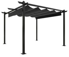 Garden Gazebo with Retractable Roof 3x3 m Anthracite