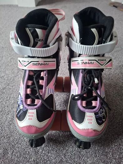 Girls Roller Skates EU size 33 - 36, UK size 1 - 3.5