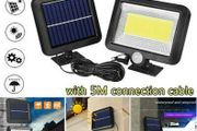 100 LED Solar Power PIR Motion Sensor Security &amp; Floodlights Outdoor Garden Light Security Flood Lamps