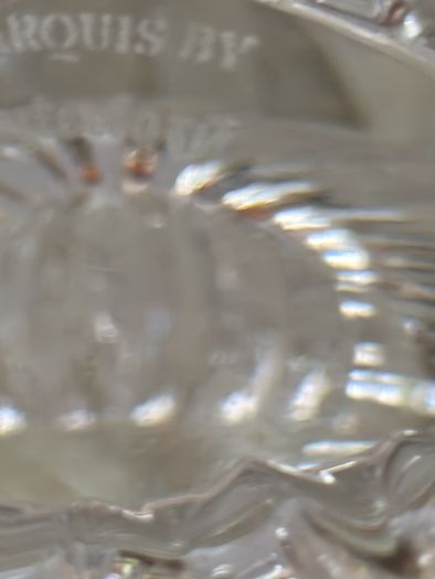 Vintage Marquis Waterford (Gothic print) Crystal Nautical Shell Oval Fan Vase 6 INCHES
