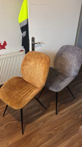 Satin chairs x 2