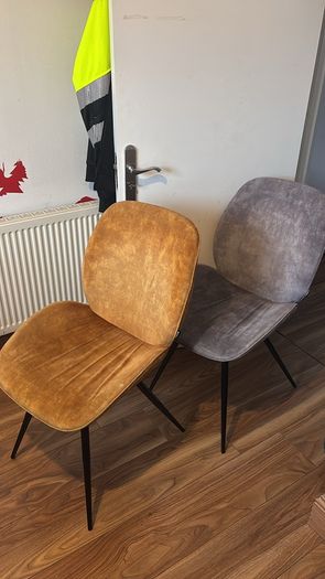 Satin chairs x 2