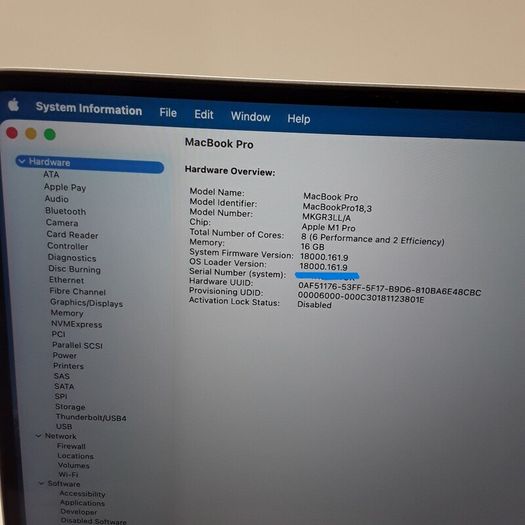 Apple MacBook Pro 14-inch (2021) | Apple M1 Pro Chip | 16GB RAM | 500GB SSD | Silver