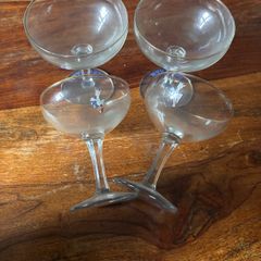 4 Babycham glasses