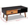 Solid Acacia Wood Coffee Table 90x50x40 cm Image 5