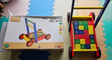 Wooden Tildo baby walker ABC blocks early learning