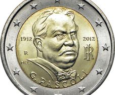 Italy 2 Euro Commemorative Coin 2012 - Giovanni Pascoli. Uncirculated.
