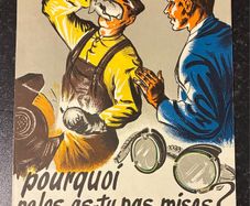 Original 1950's French Industrial Safety Poster