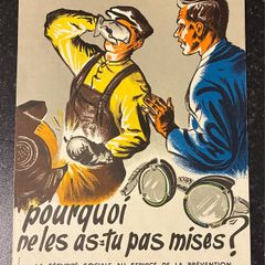 Original 1950's French Industrial Safety Poster