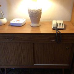 1950s sideboard with 2 drawers & sliding doors.