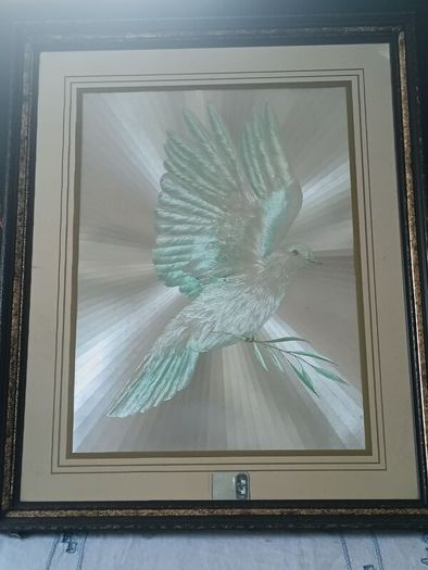 Vintage Large Dove Of Peace Mirror