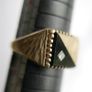 Mens Ring Signet Genuine Solid 9Ct Yellow Gold Onyx 3,3g size S1/2 Image 9