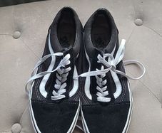 Vans size 8 Black & navy pair