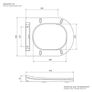 Wall-hung ceramic toilet,  long, rimless with soft-close Image 3