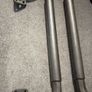 Antique art Deco chromed bronze shop door or bar door handles c1920 Image 2