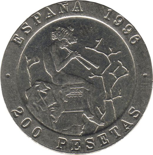 Spain 200 Pesetas, Commemorative Coin, 1996
