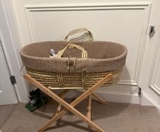 Little green sheep Moses basket