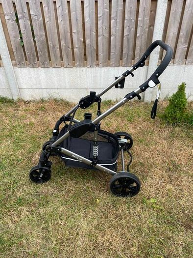 Magic ZC 3 in 1 Pushchair Pram Travel System, Baby Stroller 3 in 1 with Reversible Two Pushing Modes, Newborn Infant Carriage One-Click Folding, Toddler Buggy Aluminum Frame (739 Black)