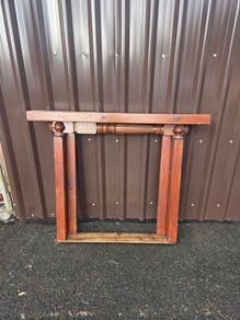 Handmade timber fireplace surround