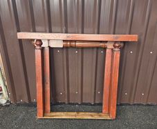 Handmade timber fireplace surround