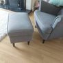 ikea strandmon chair and footstool Image 5