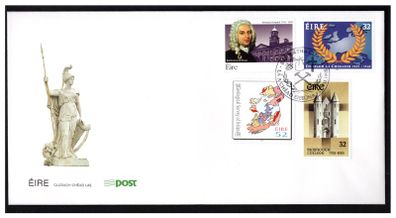 1995 Ireland 250th Anniversary of Rotunda Hospital, Centenary of Maynooth College, 50th Anniversary of the End of Second World, War and 150th Anniversary of Geological Survey An Post First Day Cover