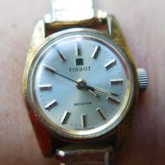 Vintage Tissot Seastar Gold Plated Ladies Watch - works well.