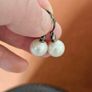 silver hook Salt water pearl drop earrings Image 5