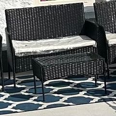 Rattan-style garden furniture set