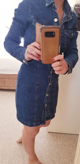 Denim Mini Dress - Size 6