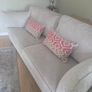 Beautiful Cream Fabric 3-Seater Sofa Image 3