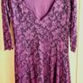 Burgundy/Aubergine lace dress and crop jacket Image 5