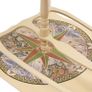 Freestanding Globe Bar Wind Stand Eucalyptus Wood Green Image 3