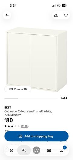 Ikea Eket cabinet grey