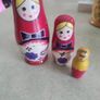 Russian Folk Art Matryoshka Family 4 Wooden Nesting Dolls Image 2