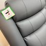 Roma Dark Grey Leather Recliner Sofa Set + Footstool Image 7