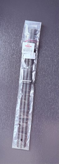 Genuine Omega black and grey NATO strap 21mm