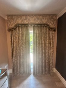 Grey Pelmet and Curtains