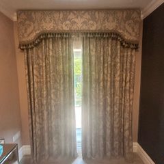 Grey Pelmet and Curtains