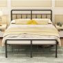 King Size Bed Frame with Victorian Headboard and Footboard Image 5