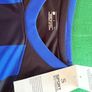soccer wear - black and blue stripes t-Shirt. Image 3