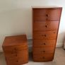 Solid Pine Wooden Bedroom Furniture Set Chest of Drawers & Bedside Cabinet Image 2