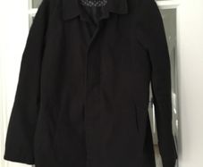 Men's 'Boohoo Man' Black  lightweight Coat. Size Medium