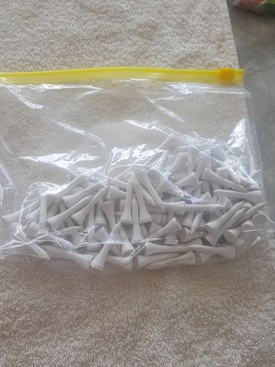 Golf balls and tees.